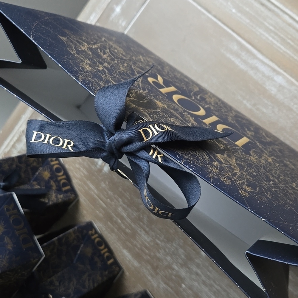 Dior Navy and Gold Gift Bag - Picture 2 of 5